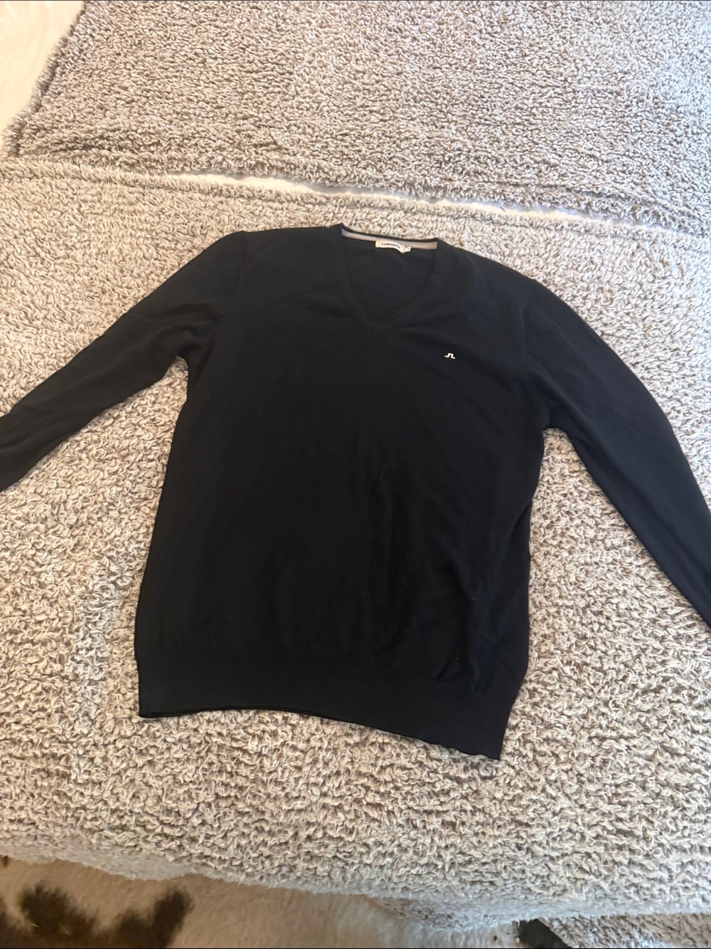 J. Lindeberg  Black V-Neck Sweater -